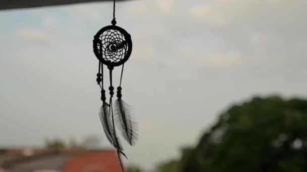 Dream Catcher Dreamcatcher Closeup — Stock videók