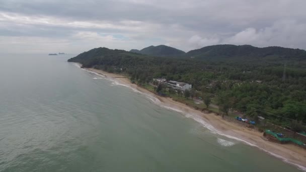 Θάλασσα Και Mountain Aerial Sea South Thailand Chumporn Province Ταϊλάνδη — Αρχείο Βίντεο