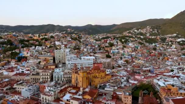 Caducidad Atardecer Ciudad Guanajuato Mxico Vista Desde Monumento Pipila — Vídeo de stock