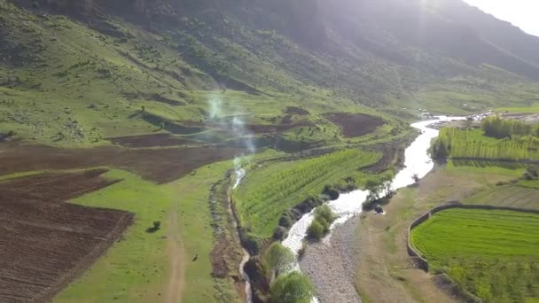 Picnic Time Iran River — ストック動画