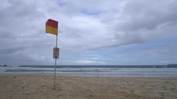 Empty Sydney Bondi Surfing Beach Zombie Apocalypse New South Wales — Vídeo de Stock