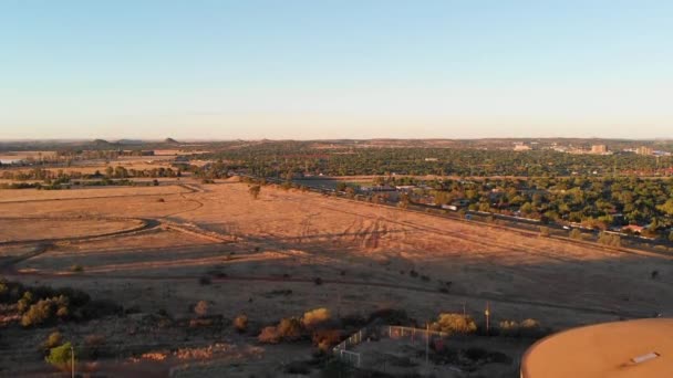 Drone Field Fly Sunny Day — Video