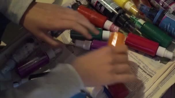 Picking Paint Colours Art — Vídeo de Stock