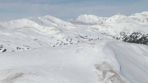 Vistas Aéreas Los Picos Montaña Desde Loveland Pass Colorado — Vídeo de stock