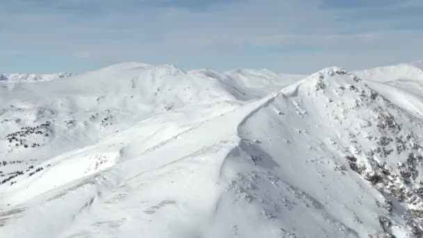 Aerial Views Mountain Peaks Loveland Pass Colorado — Video Stock