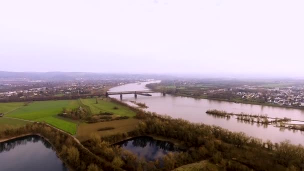 River Lake Aerial View — Stock video