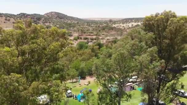 Camping Area Summers Day Fly Establishment — Stock video