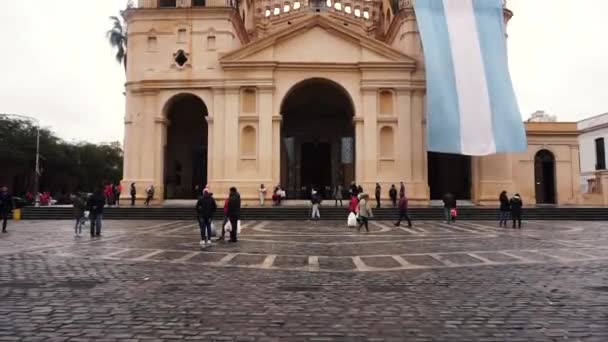 Tilting Shot Cathedral Cordoba Argentina — 图库视频影像