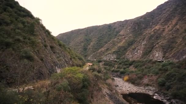 Panning Shot Valley Andes Mountain Range Argentina — Αρχείο Βίντεο