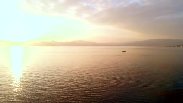 Aerial Shot Cannes Sunset — Stock Video