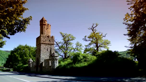 Вулична Сторожова Вежа Побудована Старих Каменів Середньовіччі — стокове відео