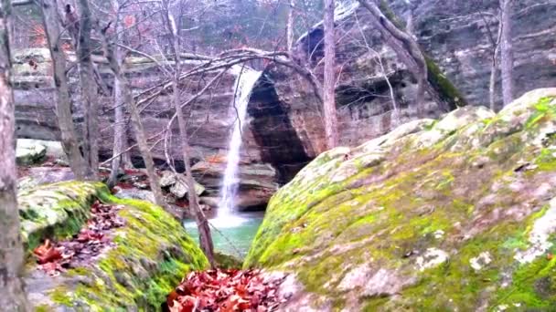 Amazing Waterfall Videos Shawnee National Forest Southern Illinois Jackson Falls — Stok video