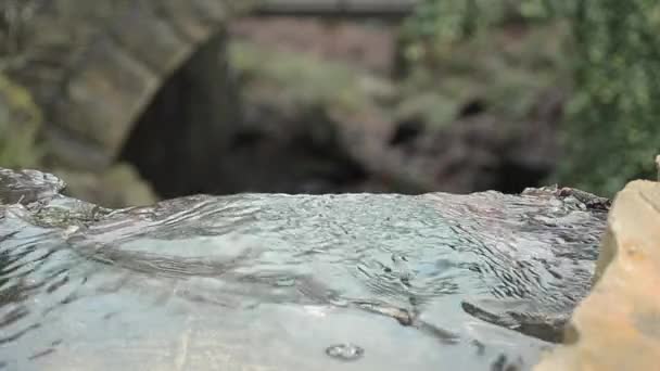 Water Flowing Bridge — Vídeos de Stock