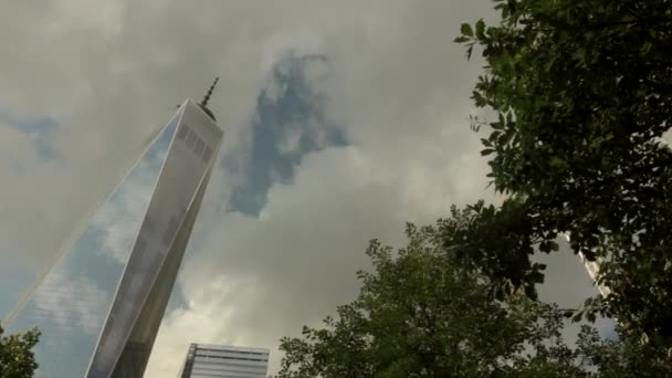 Video World Trade Center New York City Slight Zoom Has — Stockvideo