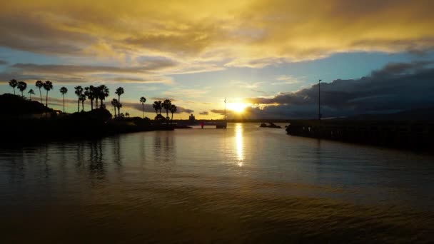 Sunset Uss Utah Memorial Pearl Harbor Hawaii — Vídeo de Stock