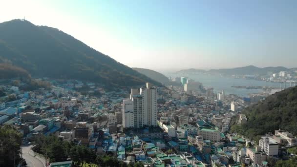 Gamcheon Culture Village Busan City South Korea Aerial Video Drone — Stok video