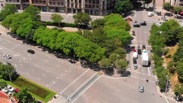 Aerial View Sagrada Familia Church Barcelona Spain — Αρχείο Βίντεο