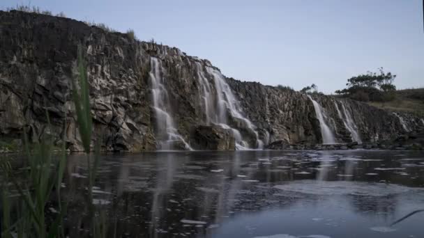 Evening Waterfall Timelapse Hopkins Falls Scenic Reserve Cudgee Victoria Australia — Video