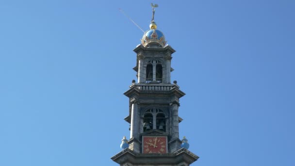 Travelling Out Oude Kerk Church Amsterdam Netherlands — Vídeo de Stock