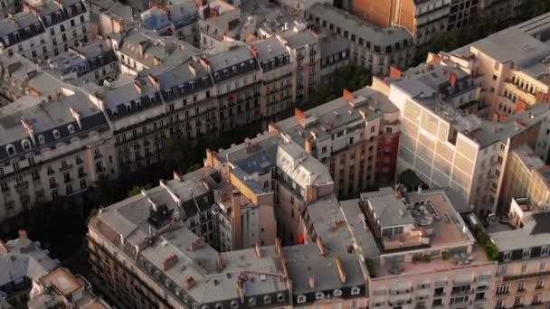 Aerial View City Eiffel Tower Paris France — Video Stock