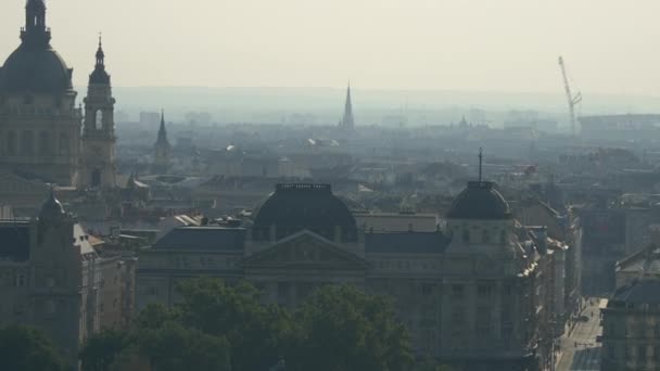 Cityscape Stephen Basilica Budapest Hungary — Stockvideo