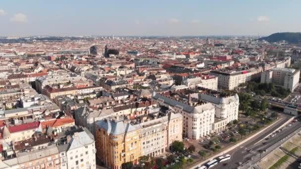 Aerial View City Budapest Hungary — 图库视频影像