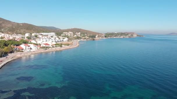 Varios Disparos Drones Hermosa Urla Izmir Tercera Ciudad Más Grande — Vídeo de stock