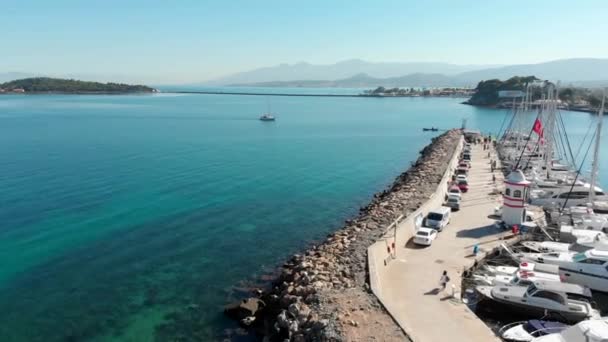 Varios Disparos Drones Hermosa Urla Izmir Tercera Ciudad Más Grande — Vídeos de Stock