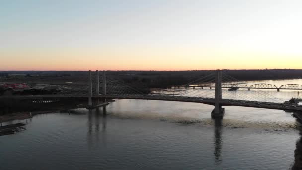 Vários Drone Shots New Westminster Pitt Meadows Coquitlam Canadá Inverno — Vídeo de Stock