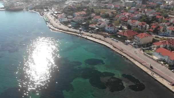 Verschiedene Drohnenaufnahmen Schönen Urla Izmir Der Drittgrößten Stadt Der Türkei — Stockvideo