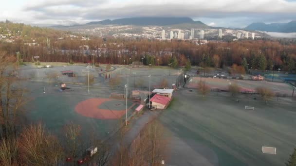 Various Drone Shots New Westminster Pitt Meadows Coquitlam Canada Winter — Stockvideo