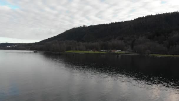 Verschillende Drone Shots Rond Barnet Marine Park Burnaby British Columbia — Stockvideo