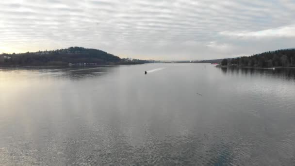 Varios Disparos Drones Alrededor Barnet Marine Park Burnaby Columbia Británica — Vídeo de stock