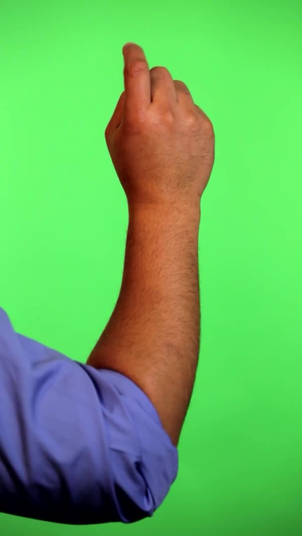 Arm Front Green Screen Keyed Used Rotate Image Best Results — Αρχείο Βίντεο