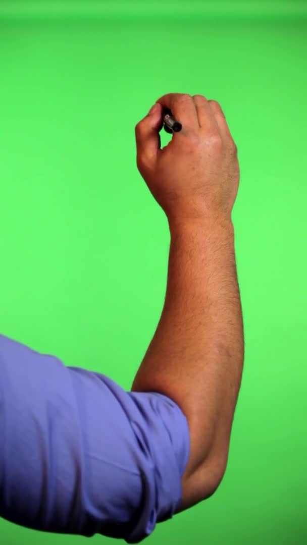 Arm Front Green Screen Keyed Used Rotate Image Best Results — Vídeo de Stock