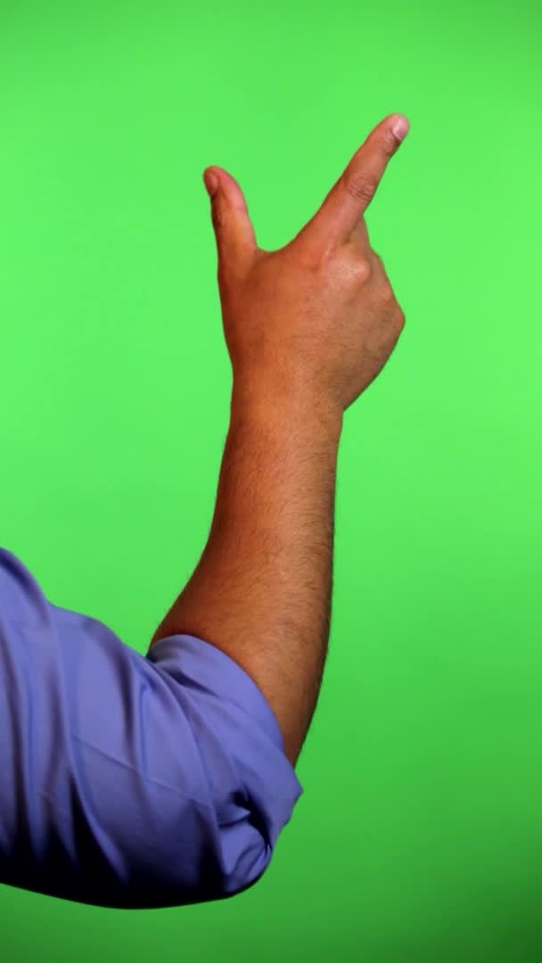 Arm Front Green Screen Keyed Used Rotate Image Best Results — Vídeos de Stock