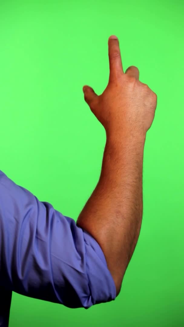 Arm Front Green Screen Keyed Used Rotate Image Best Results — Video Stock