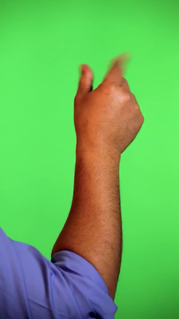 Arm Front Green Screen Keyed Used Rotate Image Best Results — Stock video
