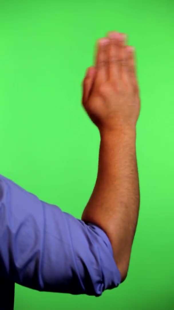 Arm Front Green Screen Keyed Used Rotate Image Best Results — Stok video