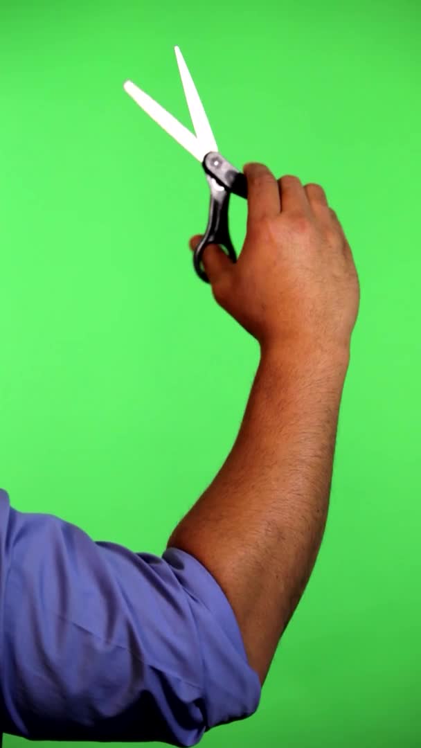 Arm Front Green Screen Keyed Used Rotate Image Best Results — Stok video