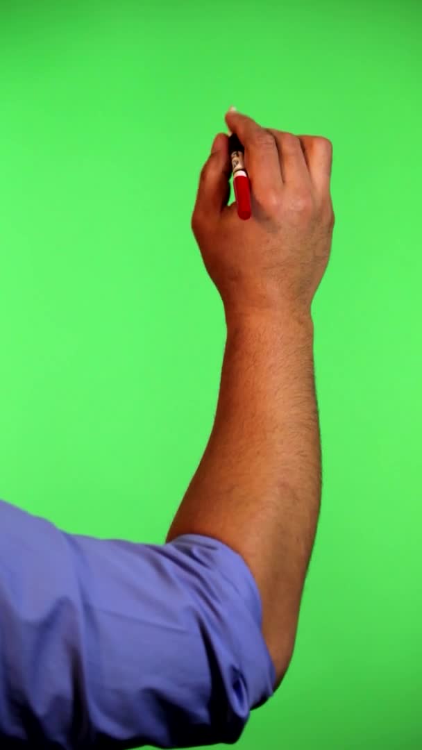 Arm Front Green Screen Keyed Used Rotate Image Best Results — Stok video