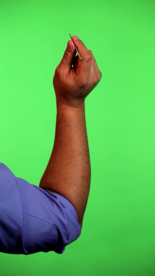 Arm Front Green Screen Keyed Used Rotate Image Best Results — Αρχείο Βίντεο