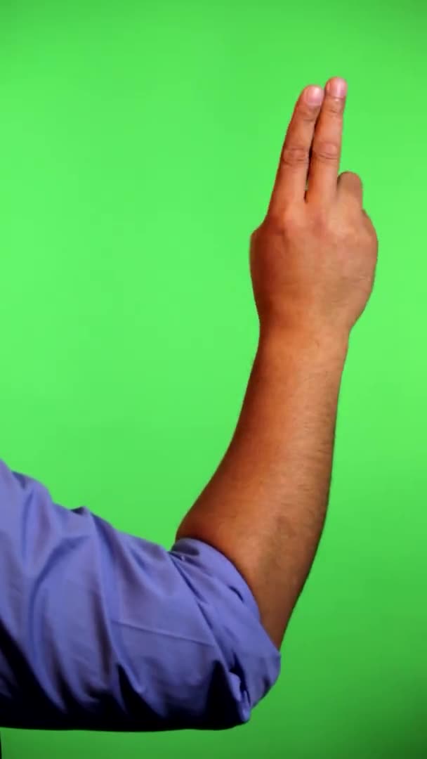 Arm Front Green Screen Keyed Used Rotate Image Best Results — Stock video