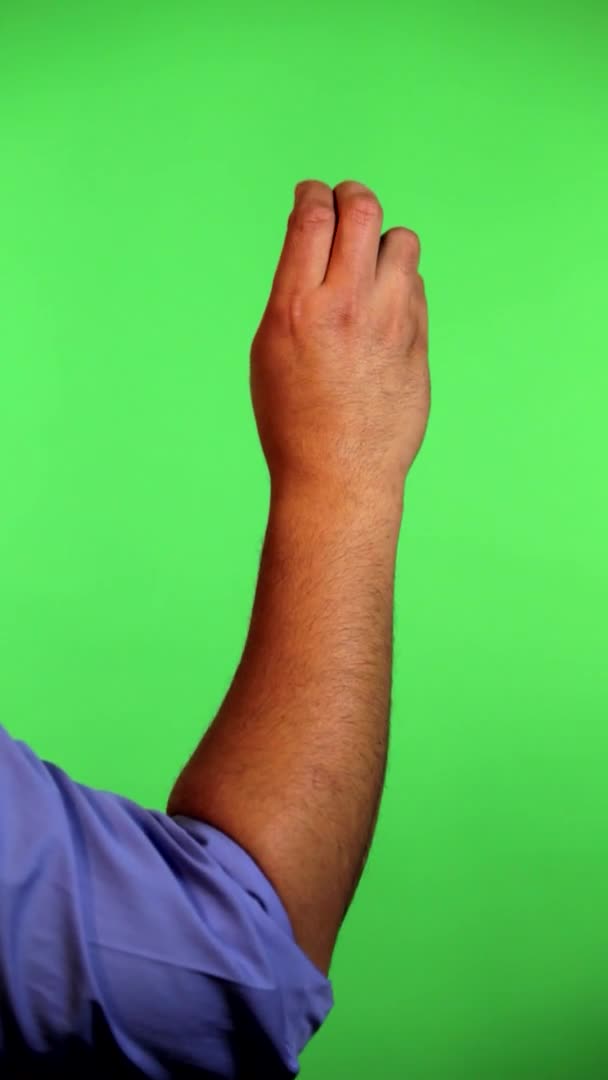 Arm Front Green Screen Keyed Used Rotate Image Best Results — Wideo stockowe