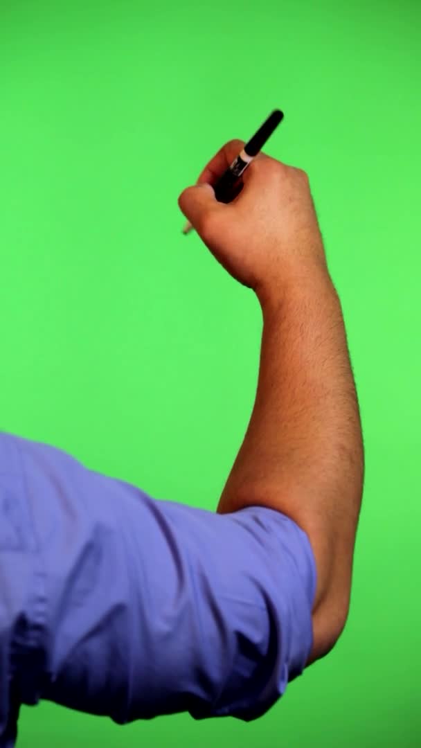 Arm Front Green Screen Keyed Used Rotate Image Best Results — Stock Video