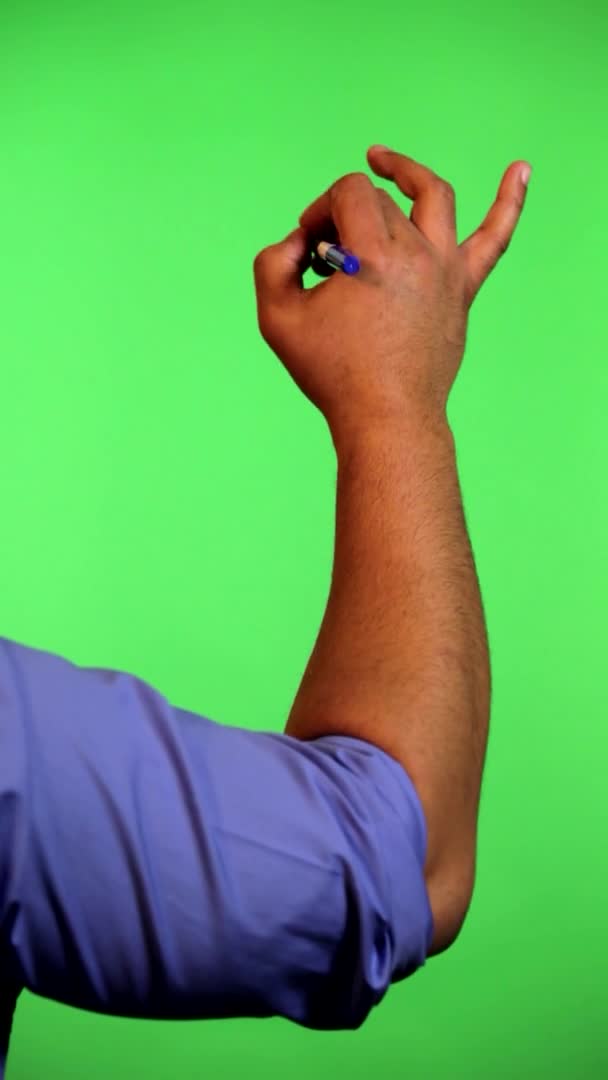 Arm Front Green Screen Keyed Used Rotate Image Best Results — Video Stock