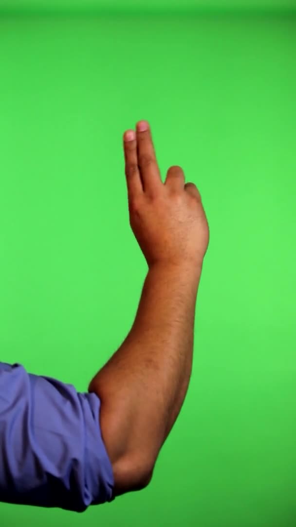 Arm Front Green Screen Keyed Used Rotate Image Best Results — Stock video