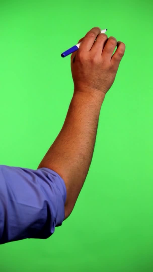 Arm Front Green Screen Keyed Used Rotate Image Best Results — Vídeo de Stock