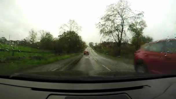 Driving Speed Camera Rain Poor Visibility Concentrating Speed Camera Rather — Video