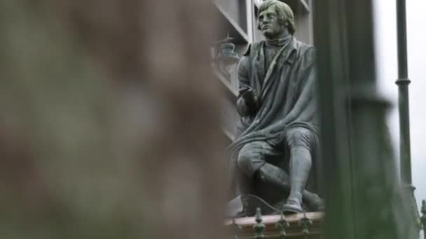 Old City Dunedin New Zealand Statue — Vídeo de stock